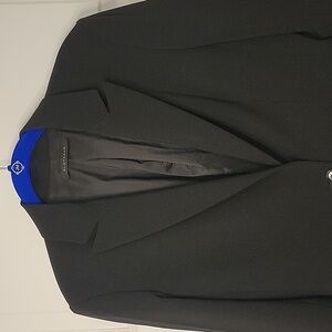 ELIE TAHARI BLACK BLAZER POCKETS LAPEL ONE BUTTON